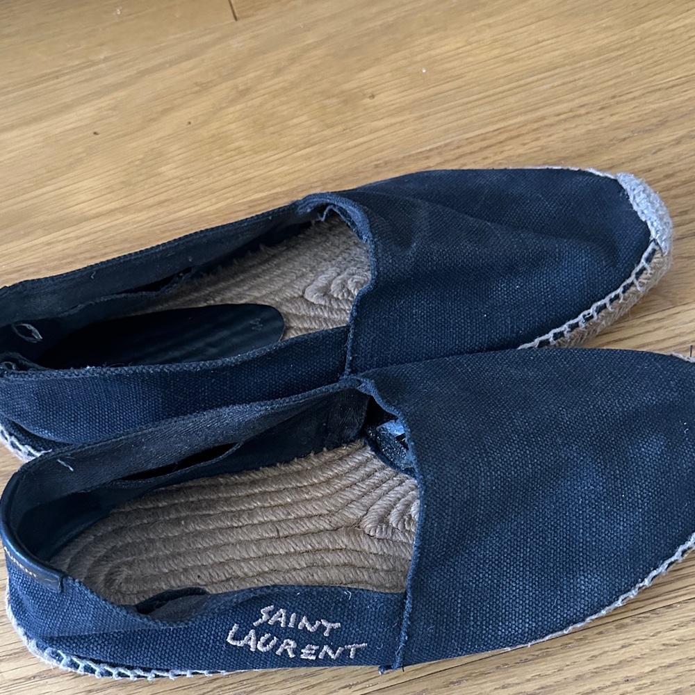 Saint Laurent Men's Dark Blue Loafers
